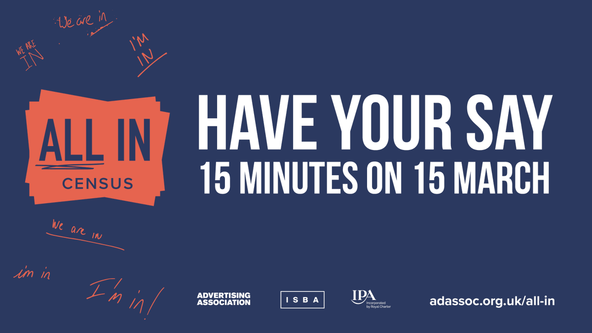 newsworks_uk's tweet photo. Join us by having your say in Wednesday's All In Census 2023, which aims to build a more inclusive industry for everyone working in UK advertising. Find out more here: https://t.co/oeizvgRegM #advertisingallin https://t.co/Ob7HmIe5WH