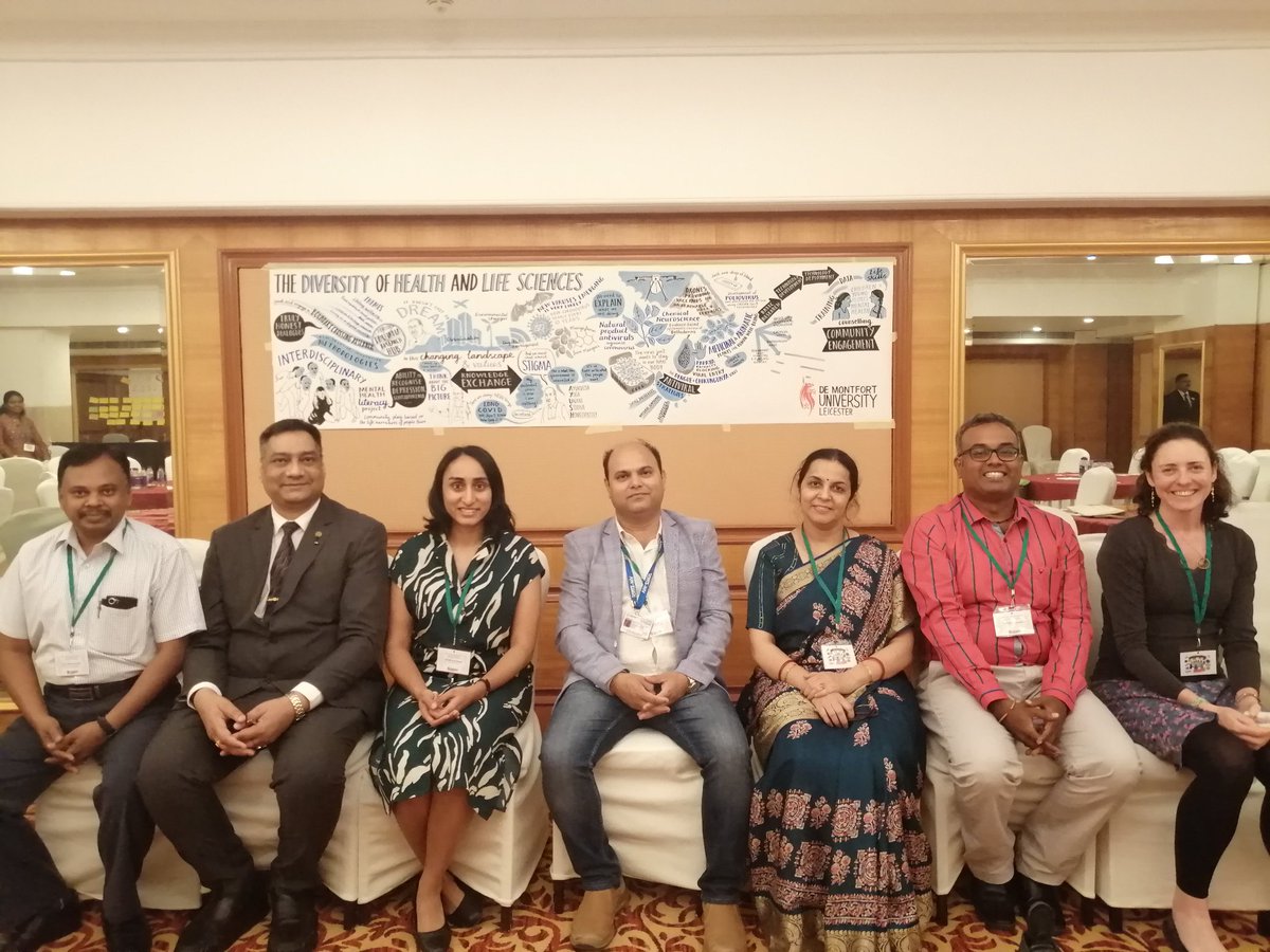 Lambananas's tweet photo. Interesting and productive first day at the #DMUIndiaResearch meeting in Mumbai. A great opportunity to meet virologists working in India, and present our recent paper on developing coronavirus antivirals! @t_snape @its_me_gemma_c @DMUresearch https://t.co/GTLby5kjZa