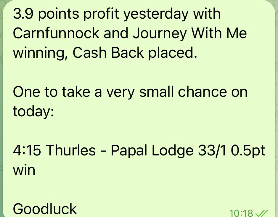 RacingMF1's tweet photo. 33/1 winner the day before Cheltenham starts ✅🐎🔥 https://t.co/LEnQkmtXil