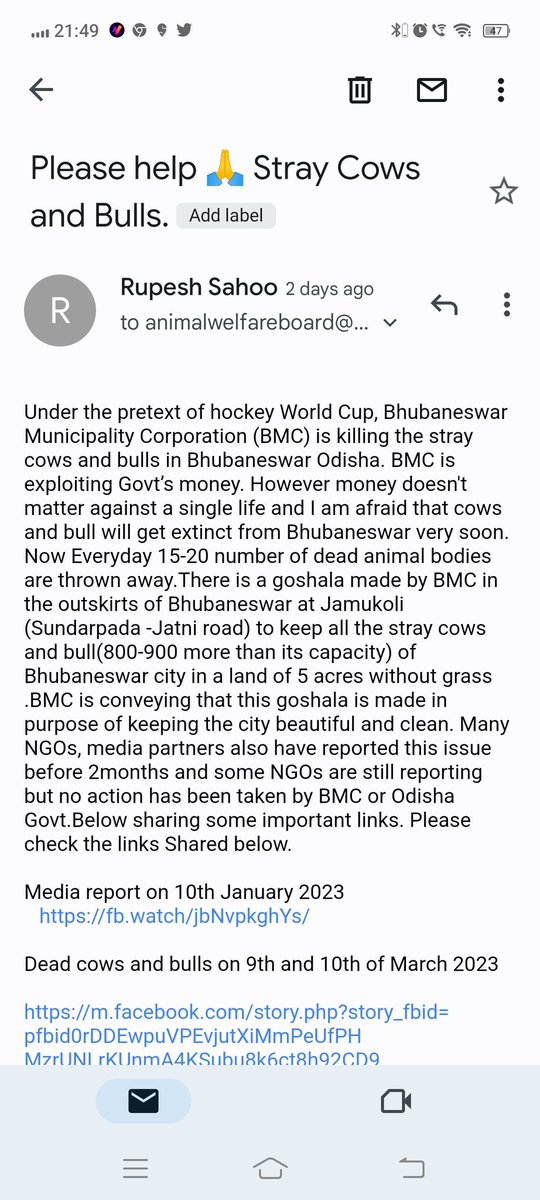 @pfaodisha @CMO_Odisha @SecyChief @PradeepJenaIAS No government nobody cares about these innocent lives. I am sure that this will continue till every single animal dies. Elections are more important for the government. As an young citizen of Odisha I feel Ashamed to stay where government is a Killer.