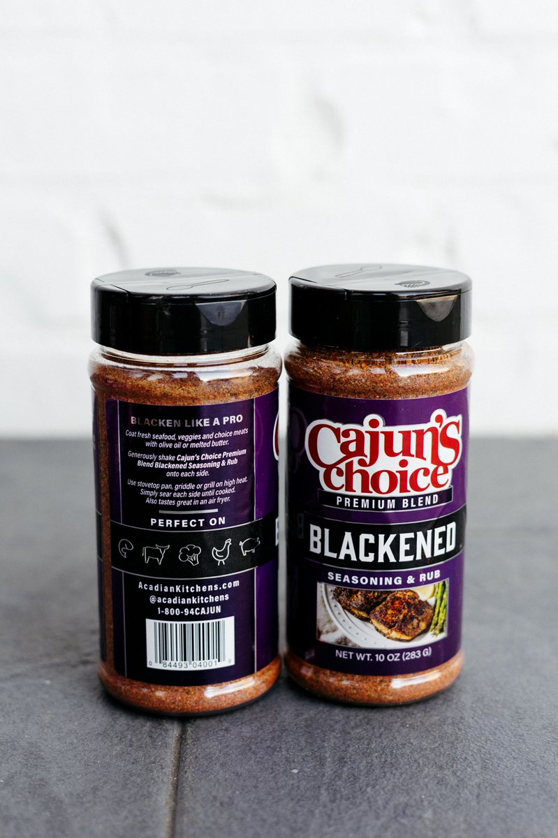 AcadianKitchens's tweet photo. Meet Cajun's Choice Premium Blend Blackened Seasoning &amp; Rub! 💥💥💥

#cajun #louisianafood #cajunseasoning #louisianaseasoning #louisianarelish #louisiana #broussard #cajunfood #traditions #delicious #acadiankitchens #louisianalocal https://t.co/6nyRTad6HT