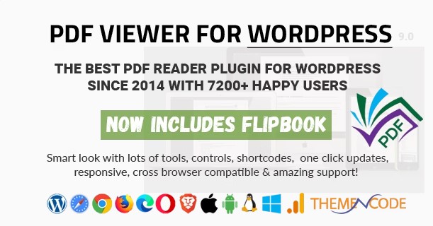 ThemeNcode's tweet photo. TNcFlipbook: #ThemeNcodeFlipbook is the best-selling premium PDF Reader plugin for #WordPress on #CodeCanyon.
You can display and embed #PDF Files of your WordPress Website with a modern PDF Reader & FlipBook.
https://t.co/G365su2lrE
#ThemeNcodeFli… https://t.co/tWJRv0JwK2
