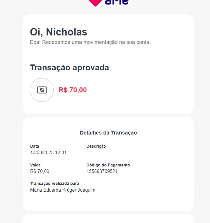 nicholas_IO's tweet photo. Mais alguém teve conta da Ame invadida? Nem me lembrava que tinha essa conta e que tinha cashback mas comecei a receber o 2FA token no email ontem e hoje após eu alterar a senha do app eles conseguiram fazer essa transferência. Meu email não foi comprometido. https://t.co/ae95attUU6