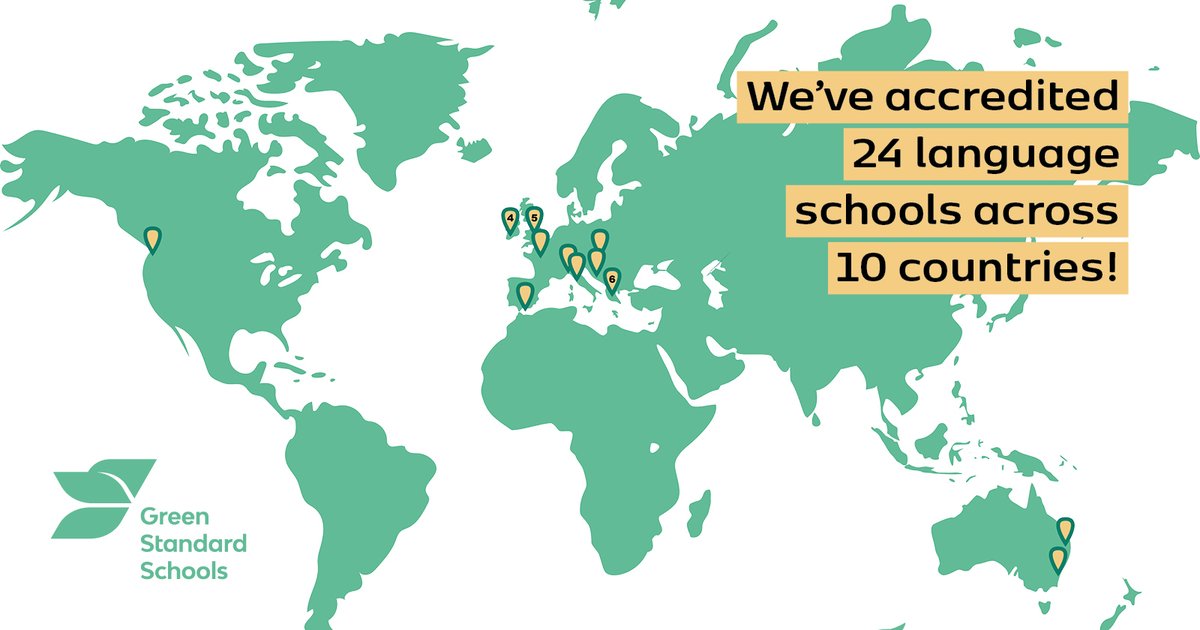 GreenStandardSc's tweet photo. We have 24 accredited members around the world, and know there are many more starting their journey to becoming a #GreenLanguageSchool.
Their serious commitment to environmental responsibility is inspiring.
Join our #GreenLanguageTeaching project: https://t.co/lHbOHj8oCH https://t.co/57gsfnnj1a