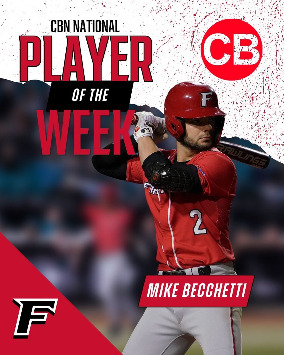 𝐍𝐄𝐖𝐒 🚨

Senior Infielder Mike Becchetti was named a <a href="/CBNewspaper/">Collegiate Baseball</a> 𝐍𝐀𝐓𝐈𝐎𝐍𝐀𝐋 𝐏𝐥𝐚𝐲𝐞𝐫 𝐨𝐟 𝐭𝐡𝐞 𝐖𝐞𝐞𝐤 ‼️

📰: fairfieldstags.com/news/2023/3/13…

#WeAreStags🤘⚾️ | #StagsCompete | #MAACBase