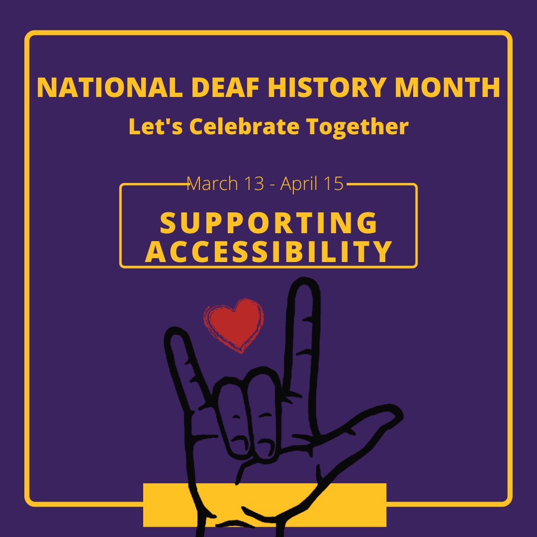It's National Deaf History Month, which occurs annually from March 13 to April 15. According to the @NIDCD, one in eight people in the U.S. ages 12 or older has hearing loss in both ears. #NationalDeafHistoryMonth #CalLutheran