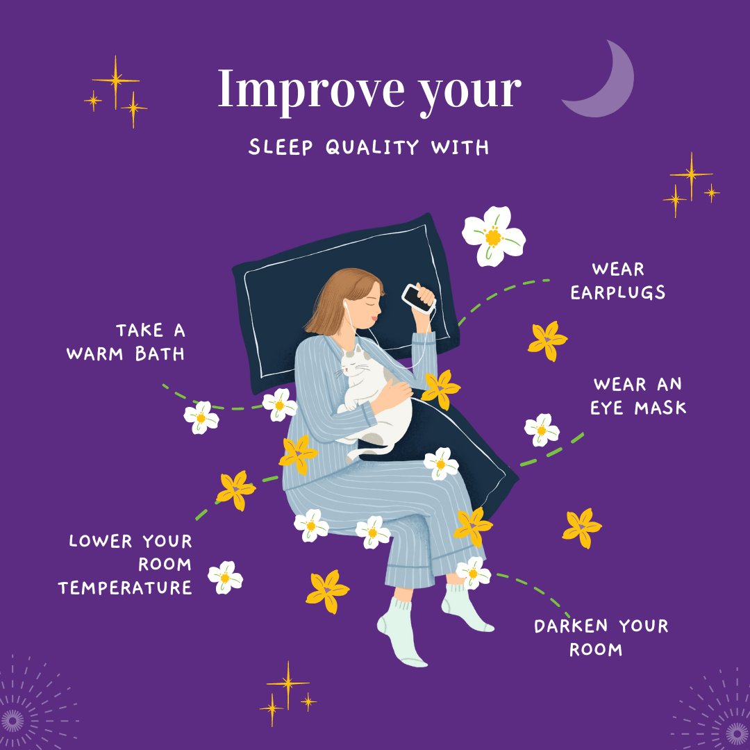 solari_inc_az's tweet image. Sleep is vital to our mental health! Here are some tips to improve your sleep quality 🌙 #SleepAwareness #WorldSleepDay