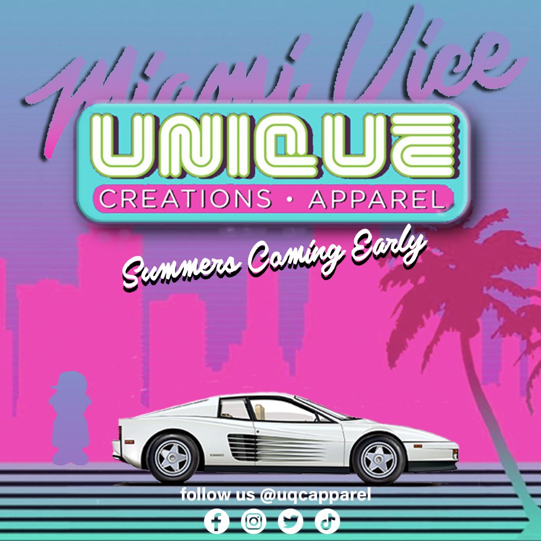 UQCApparel's tweet photo. ☀️🫠🏝️ Summer Is Coming Early!! 
Brand New Merch COMING SOON.... 
UQCAPPAREL | JOIN THE WAVE 🌊
#teamunique #mensfashion #womensfashion #fashion #fashiongram #clothingbrand #clothing #trends #fashiontrends  #ecommerce #online #lifestylebrand #miamivice #jointhewave https://t.co/roOrqWB6eL