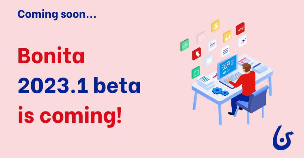 bonitasoft's tweet image. 🚨News! 🚨 𝗧𝗵𝗲 𝗕𝗼𝗻𝗶𝘁𝗮 𝟮𝟬𝟮𝟯.𝟭 𝗯𝗲𝘁𝗮 𝗿𝗲𝗹𝗲𝗮𝘀𝗲 𝗶𝘀 𝗰𝗼𝗺𝗶𝗻𝗴 𝘀𝗼𝗼𝗻! Watch this space for download info 👀.

#containerisation #Bonita2023.1 #Bonita #SelfContainedApps #beta #release #BPM #UserFeedback #WeValueYourFeedback
