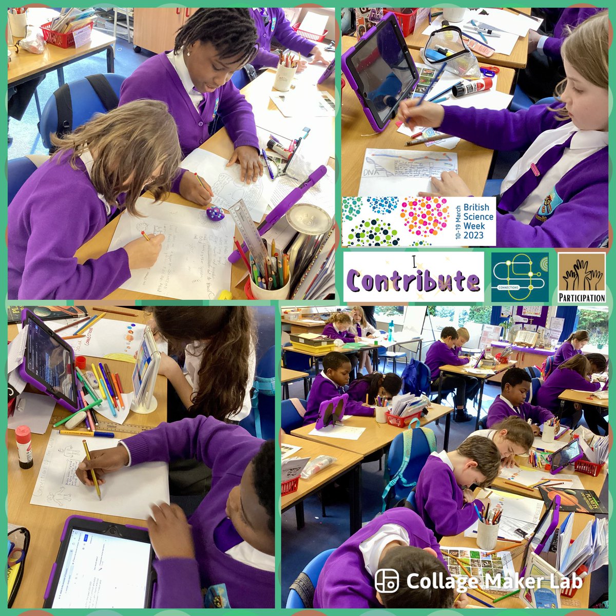 ourladyqop's tweet photo. Year 5 worked hard on their @ScienceWeekUK posters for the national competition this afternoon.They researched connections using the iPads. Watch out for our winners judged by our Science Ambassadors later in the week! #BSW23 #olqpscience #olqpCSTparticipation #olqpcomputing https://t.co/Bg5AymrJeO