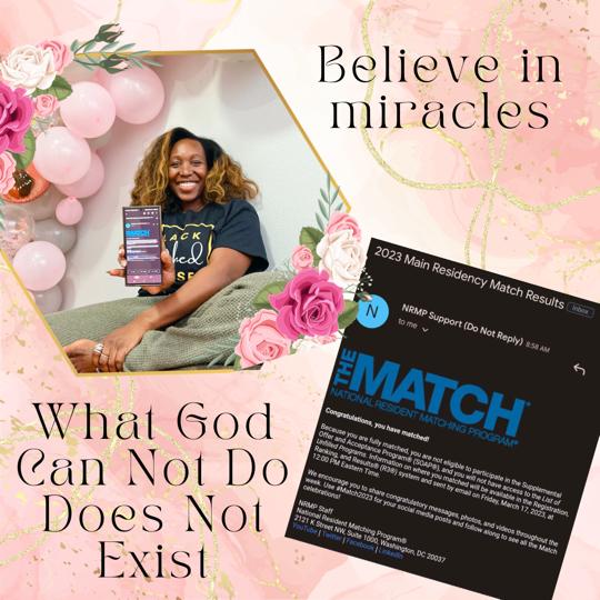 Forever GRATEFUL that I matched this year! Multiple attempts and failing couldnt stop me from pursuing my dreams! I thank God for giving me strength to keep going. My brother and mom are celebrating in heaven 😇! #Psychiatry #whatgodcannotdodoesnotexist #nsppd #Match2023