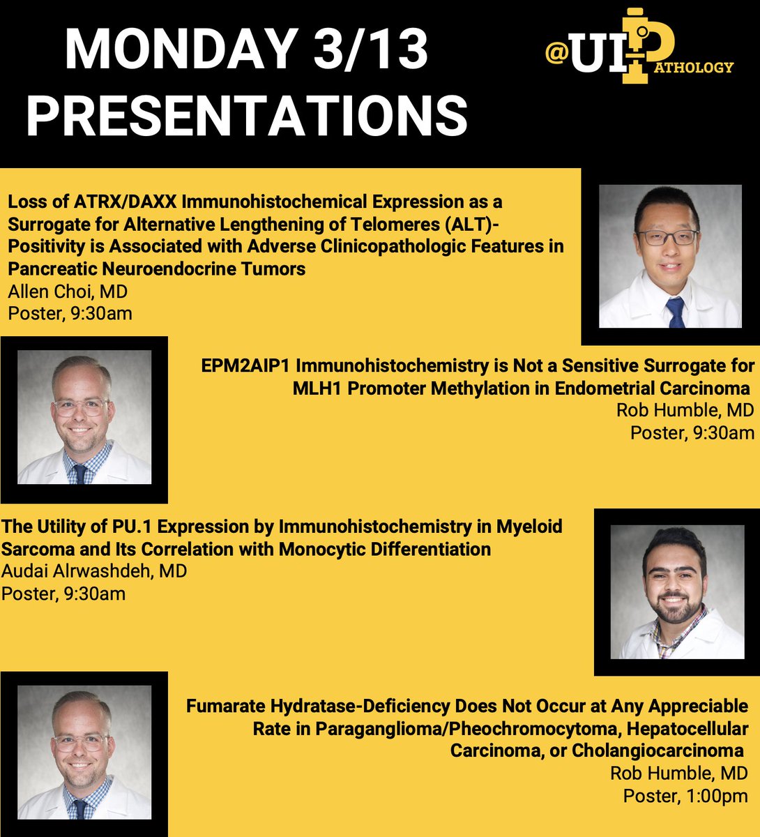 University of Iowa Pathology (@uipathology) on Twitter photo See below for the
<a href="/UIPathology/">University of Iowa Pathology</a>
#USCAP2023 posters and presentations for Monday, 3/13!
#PathTwitter #IowaPath See below for the
<a href="/UIPathology/">University of Iowa Pathology</a>
#USCAP2023 posters and presentations for Monday, 3/13!
#PathTwitter #IowaPath