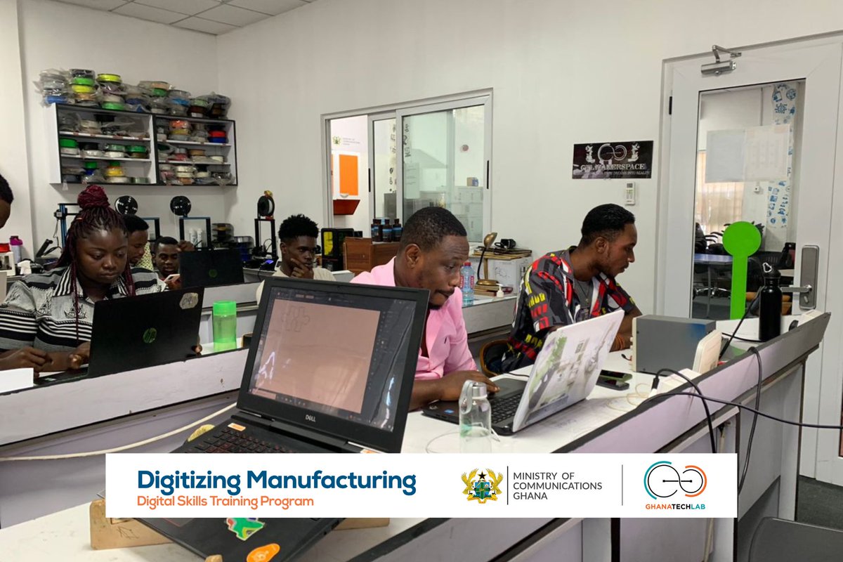 GhanaTechLab's tweet image. Today, the Digitizing Manufacturing trainees understood subtractive manufacturing and learnt how to operate and use the laser cutting machine to achieve excellent fabrication time and enable rapid prototyping.
#GhanaTechLab
#GTLBaseprogram
#DigitizingManufacturing