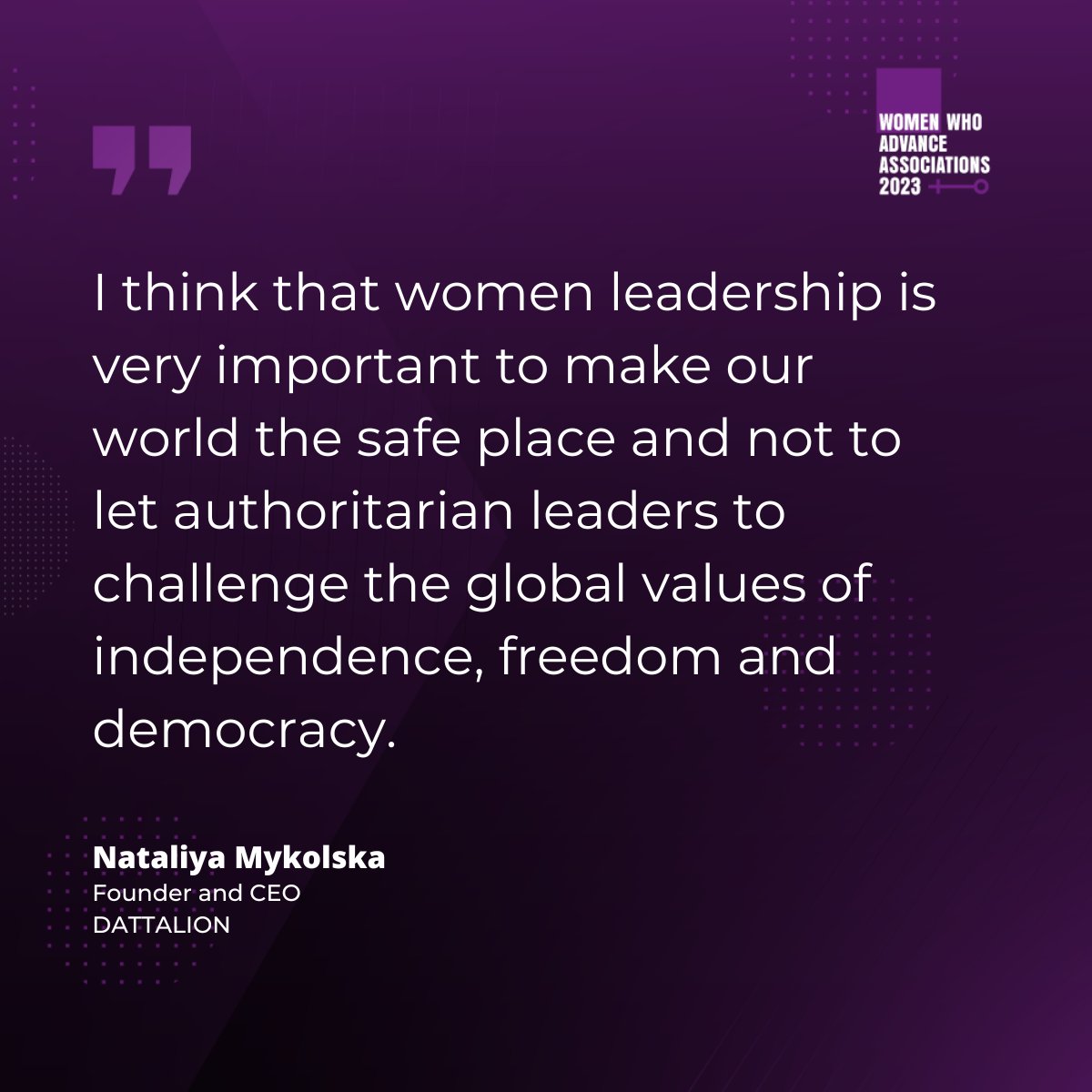 👨‍💼 Nataliya Mykolska is the Founder and CEO of @dattalion.

She’s a women’s rights activist and co-founded the women empowerment @SheExports Platform. 

Read Nataliya's full interview here ⬇
womenwhoadvance.eu/nataliya-mykol…