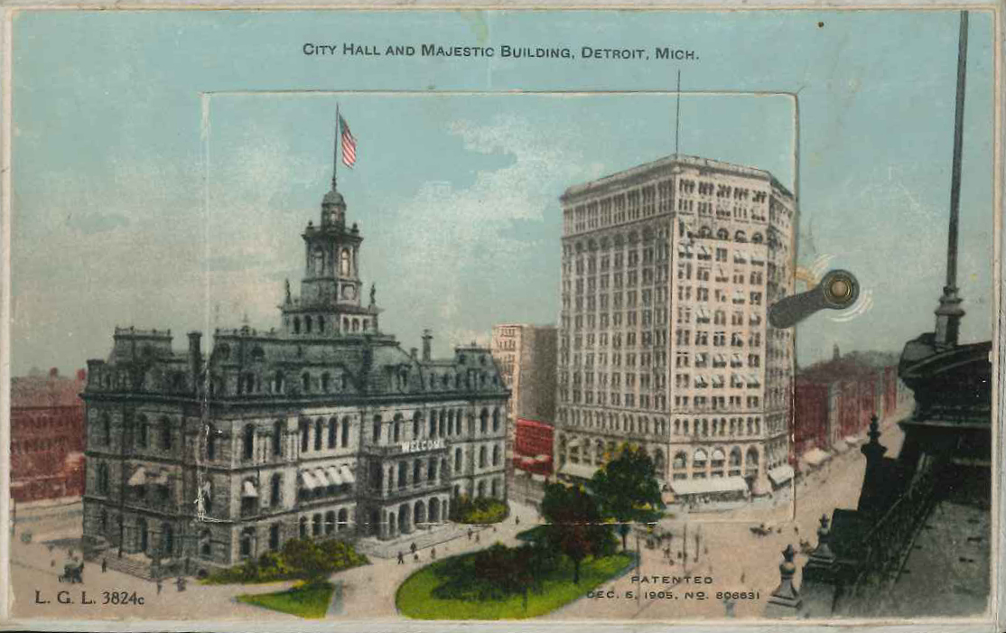 Clarke_Library's tweet image. For these #Detroit postcards, we are going way back, before #ThreeOneThree was even a thing (the area code started in 1947). #Michigan #313