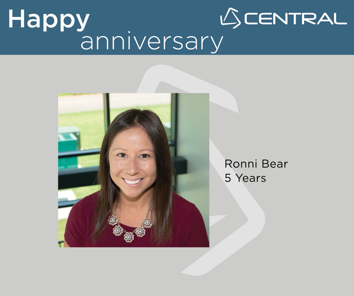 MyCentralCOOP's tweet photo. Happy work anniversary to Central employee Ronni Bear! We appreciate your years of service! #InsideCentral https://t.co/nqaD0rqHtb
