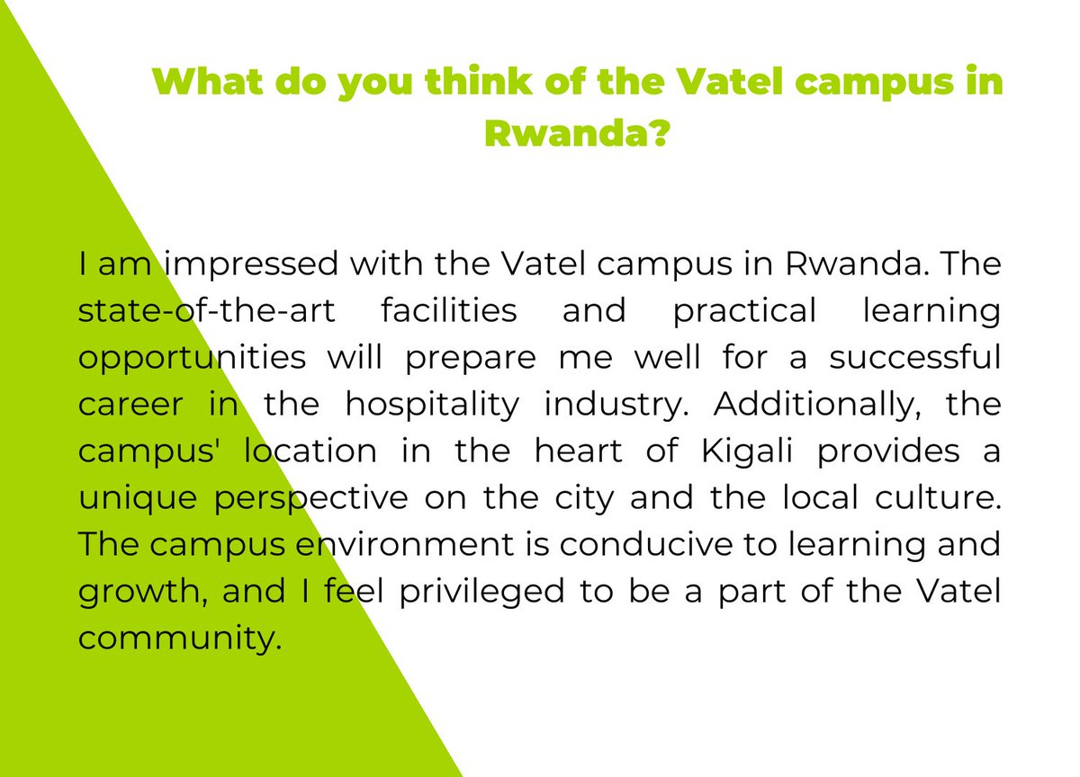 VatelRw's tweet photo. Ready to launch your own global career? It all starts with Vatel Rwanda. Apply now and begin your journey to an exciting future!
#StudyAtVatel #ApplyNow #Nigeria https://t.co/QqBxpxtEE4