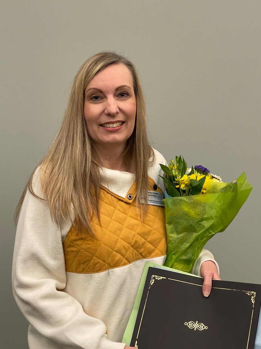 Congratulations to Mrs. Heather Politte! She was honored with one of seven Fox C-6 Masterpiece Awards. She plays such an important role, and we are happy that she is recognized for all she does for Hodge students, staff, and the community. Congratulations, Heather! #HawksSOAR