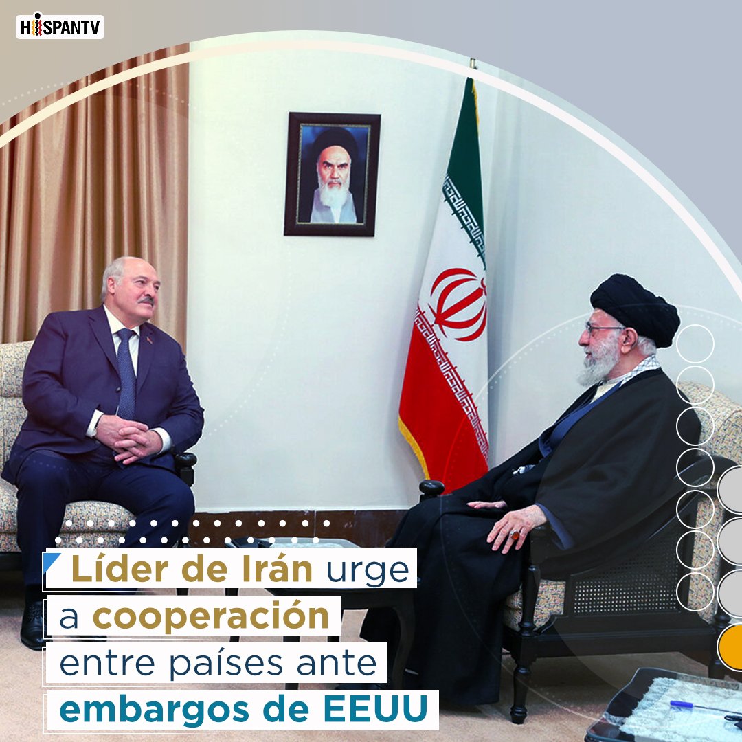 🛑 El Líder de Irán enfatiza la necesidad de que los países sancionados impulsen cooperaciones entre sí como una medida para neutralizar las sanciones de EE.UU. 🔗Nota completa: bit.ly/3FfDgqj #Iran #Lukashenko #SancionesCriminales