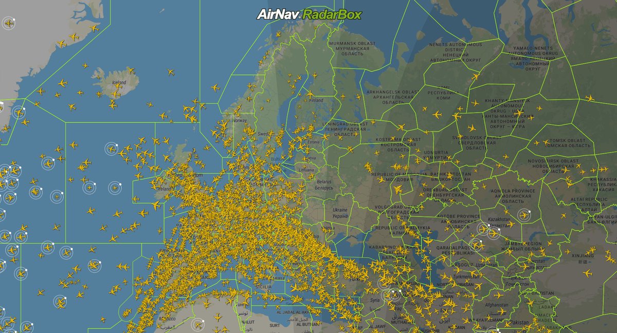 AirNavRadar's tweet photo. +3000 flights over Europe 🌍

Today, air traffic in Europe is experiencing significant delays due to a combination of strong winds and airport strikes. 📰

📡https://t.co/jyF9SstYN5

#Europe #Strike #Delays #Germany https://t.co/xtiaAL3BJW