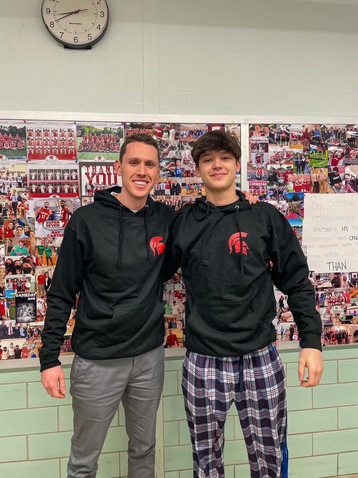 CoachBAbad's tweet photo. Spartan Hoodies are out now! Make sure you order yours today by stopping by Mrs. Quercia’s C or H Block Entrepreneurship class. 

#GoSpartans🔴 | @ELHSspartans https://t.co/tBdztxZ2sO