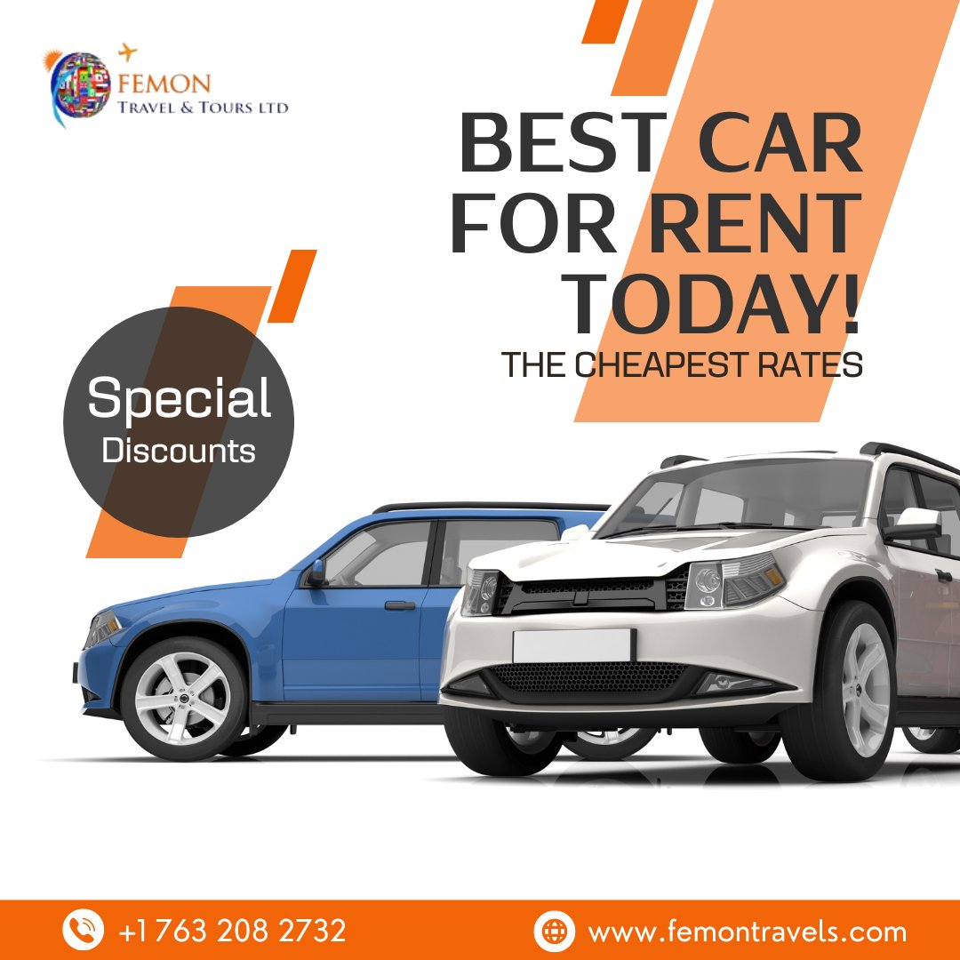 Find cheap rental car deals and save more 💸
From mid range cars to luxury we have all types of cars✌
Call us for booking ☎ 763-208 -2732
Or Visit femontravels.com

#carrentals #carrentalservices #carrentalservice #carinstagram #carrentbusiness #caralways #driveclassics