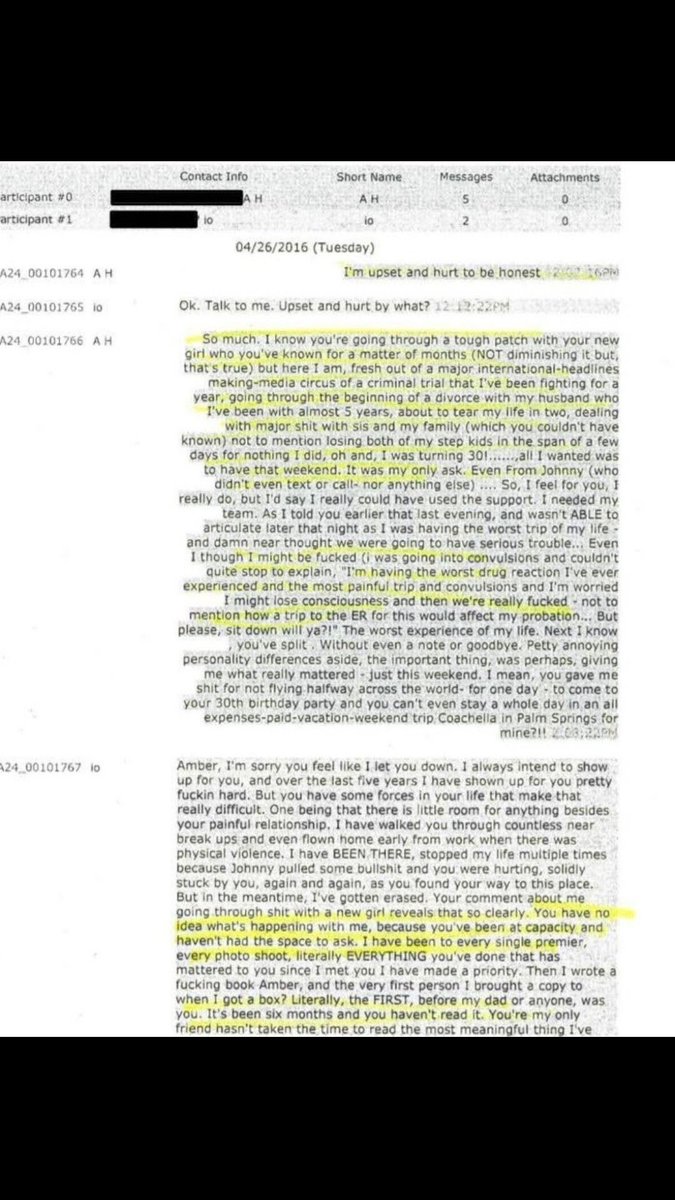 machine_slave's tweet photo. One of the rare occasions that Amber's texts were actually shared with the courts. IO is being gaslit by AH so bad here I *ALMOST* feel bad for them.. #ISaidAlmost https://t.co/KL91DqPwEj