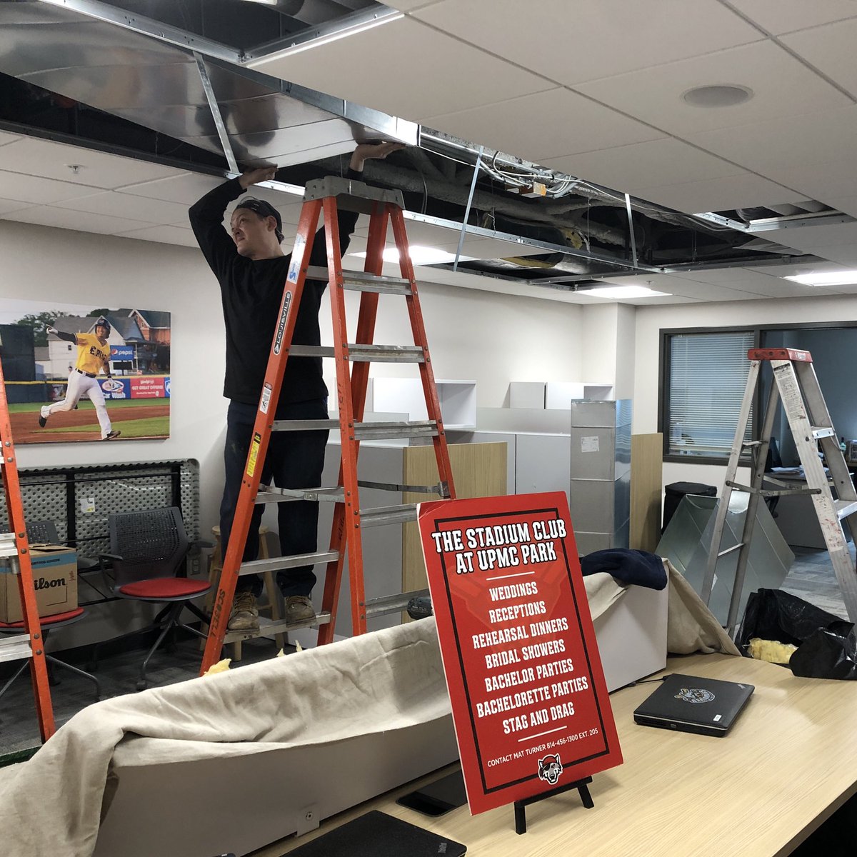 SeaWolvesGM's tweet photo. 29 days until @erie_seawolves #baseball is back at @upmcpark. #preseason #milb #boxfort https://t.co/skXkcEvPGq