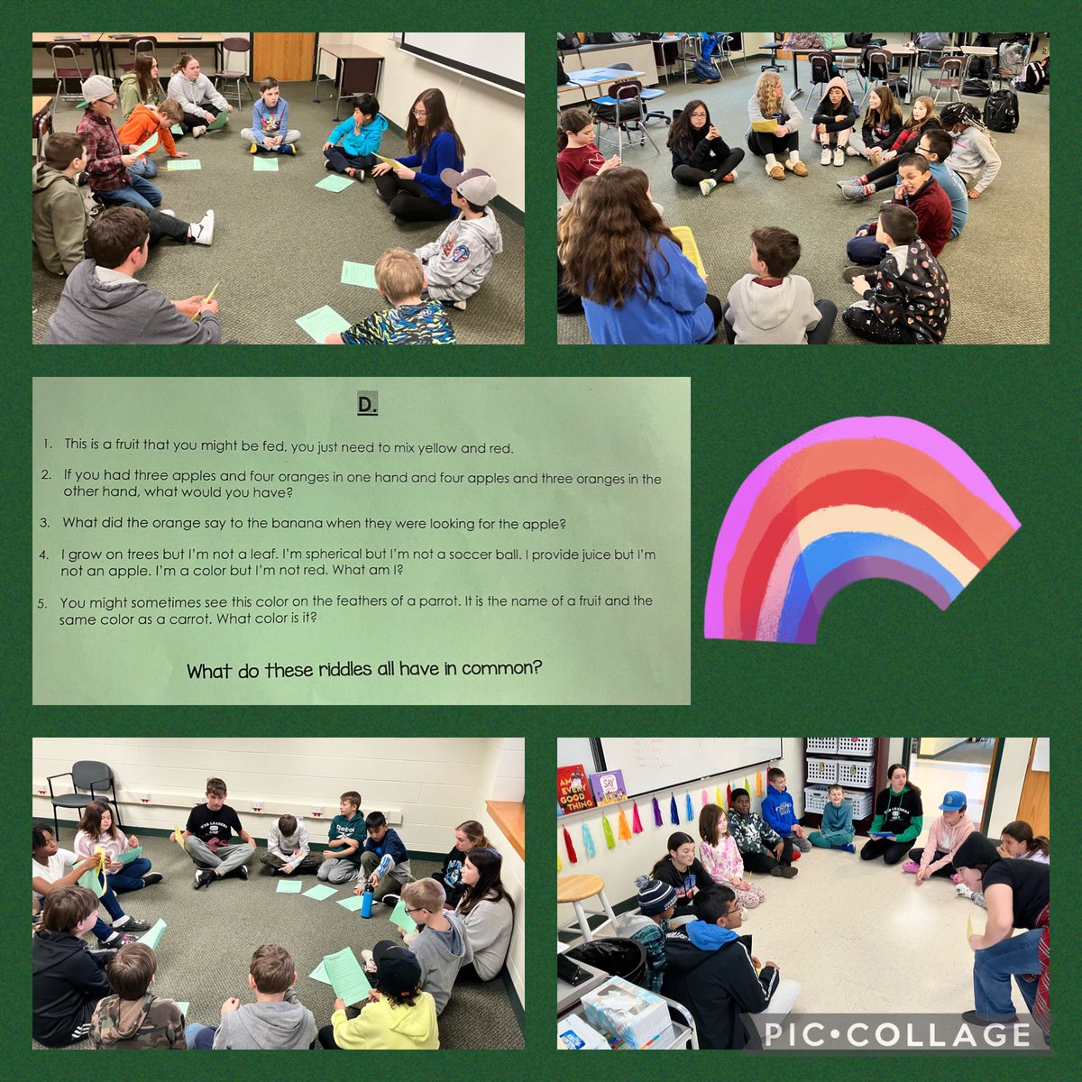 Our <a href="/AhernMiddle/">Ahern Middle School</a> WEB Leaders planned a fun social follow up for their 5th g. pals today w/riddles, puzzles, and teamwork that ended with everyone earning a 🏆  for their 🌈 puzzle creation! <a href="/FoxboroughPS/">FoxboroughPS</a> <a href="/FoxboroLearning/">Dr. Stephanie Burroughs</a> <a href="/BoomerangPrjct/">Boomerang Project</a> <a href="/Zack_DOrsi/">Zack D'Orsi</a>