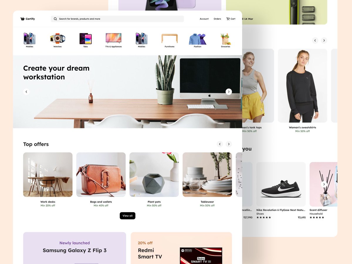 Minimalistic e-commerce landing page concept.

#BuiLD #ui #uidesign #landingpage #dribbble #figma #ecommerce #design #minimalistic #modern