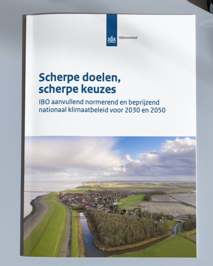 Vandaag is het rapport ‘Scherpe doelen, scherpe keuzes’ verschenen. Het bevat de resultaten van een onafhankelijk interdepartementaal onderzoek (IBO) en dient als input voor het kabinet bij het bepalen van aanvullende klimaatmaatregelen.

Het rapport ⤵️

rijksoverheid.nl/documenten/kam…