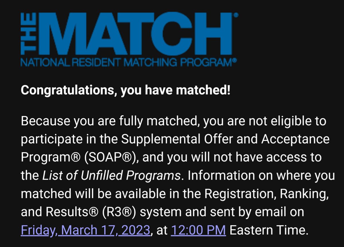 SarahIskMD's tweet photo. Such a surreal moment❤ #Grateful #match2023 https://t.co/wLSe28CL4d