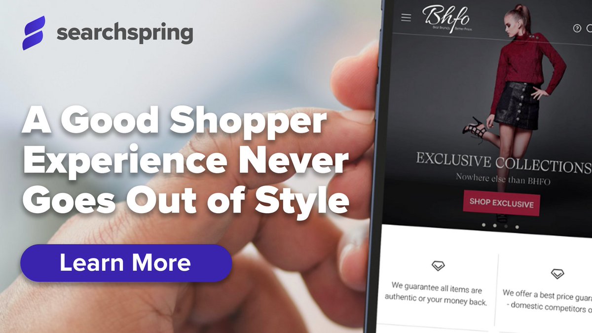 A good shopper experience never goes out of style🛍️

Besides increasing conversions, you’ll be able to treat shoppers like the individuals they are and come back for more🤝

See how our fashion &amp; apparel clients are succeeding with <a href="/Searchspring/">Searchspring</a>! 🚀
→ bit.ly/3kSu0S9