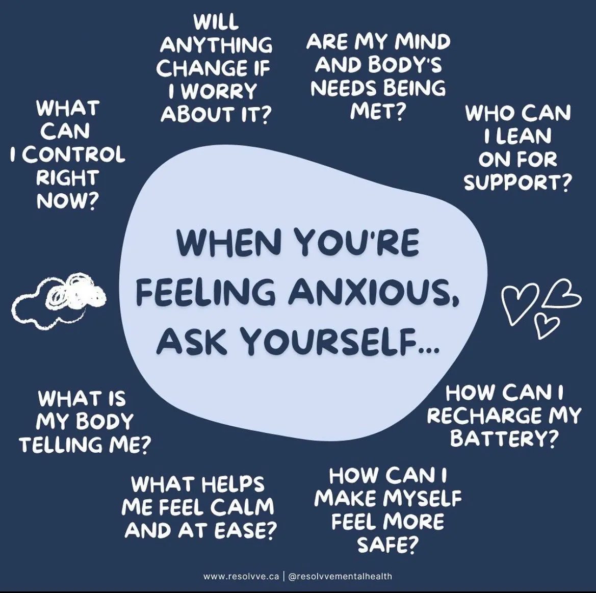 DirectHealthCA's tweet image. Anxious thoughts and feelings happens to all of us. Here are some questions to ask yourself to help mange your anxiety.

#mentalhealthawareness #MentalHealthMatters #MentalHealthAdvocate #mentalhealth #mentalhealthmonday #health #healthcare #wellness #rn #np #nurse #yyc