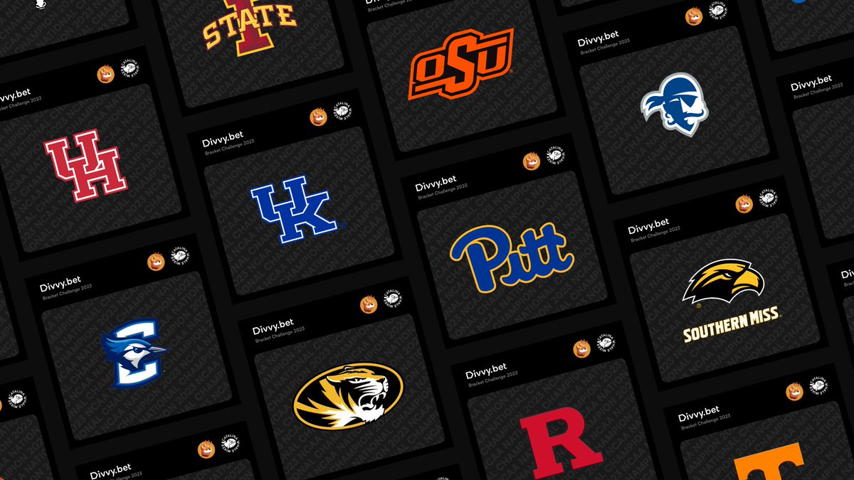 DivvyBet's tweet photo. We're liveeeeeee! Go mint your bracket at https://t.co/Jwfnq3RQmY and let the world know who you think is going to win the @MarchMadnessMBB Tournament. GO! GO! GO!

Tweet your NFT and tag @DivvyBet to be automatically entered into our first giveaway! https://t.co/aiPBlbxjFk