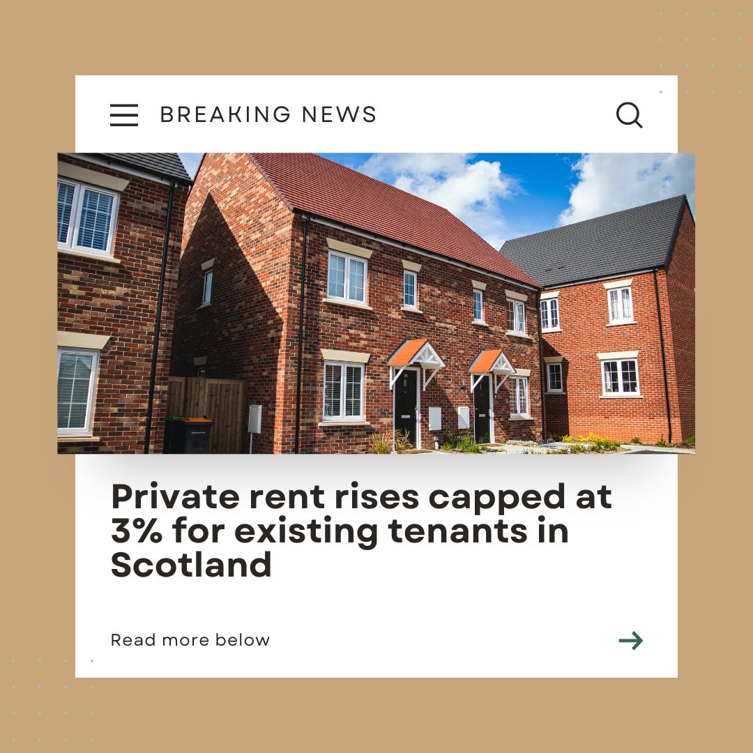 Politicians in the Scottish Parliament have backed a controversial cap which means rent rises for private tenants mid-tenancy cannot exceed 3.0 per cent.

#propertymanagement #realestate #property #propertyinvestment #propertymanager #realestateagent #realtor #investment #home