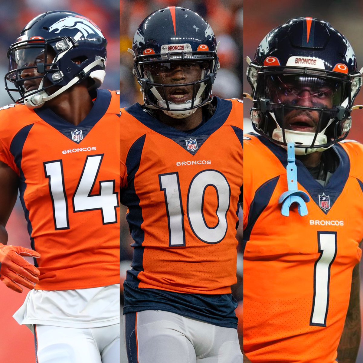 PFF_Fantasy's tweet photo. Teams believe the Broncos could trade one of, Jerry Jeudy, Courtland Sutton, or KJ Hamler (Per @DanGrazianoESPN) https://t.co/NWZd1KTzUQ