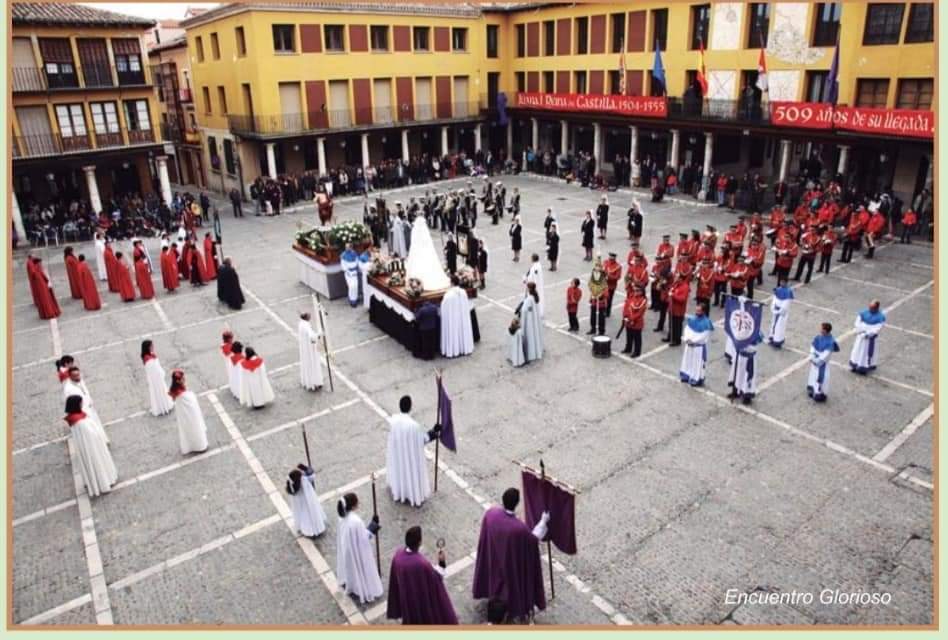 Noticia de última hora ya que tenemos el placer de anunciar la participación de nuestra Banda de Música por primera vez el Domingo de Resurrección en Tordesillas en la procesión del "Encuentro Glorioso" tras la Virgen de la Alegría. Encantados de tocar en nuestra casa.