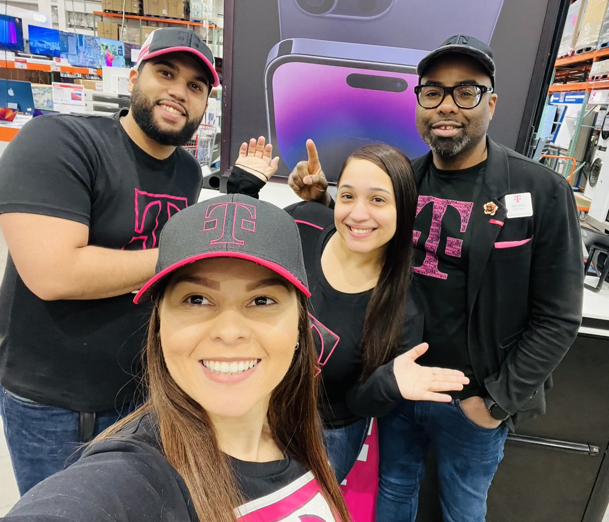 T-Mobile taking over the New Rochell Costco location proving an Uncarrier magenta experience to our customers💓