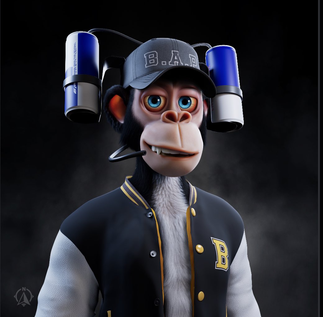 Made this guy in #TheConfigurator and he is ready to party. #ApeTraitOfTheDay <a href="/BullsApesProj/">Bulls and Apes Project</a>