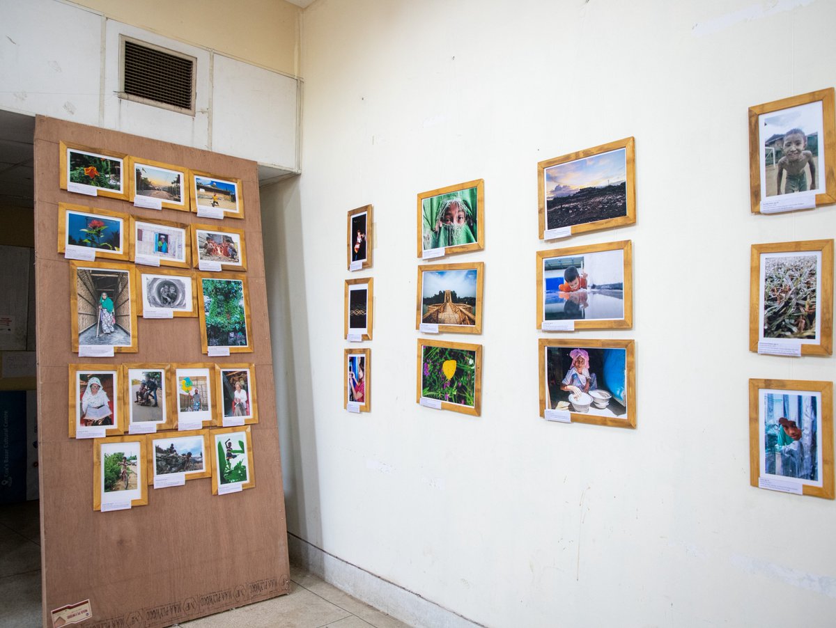 IOMBangladesh's tweet photo. “Arar Rosom, Arar Elom” 🎭🎨🖼️
(Our Culture, Our Knowledge) 

@UNmigration-run Rohingya Cultural Memory Centre organized a two-day exhibition in Cox's Bazar Cultural Centre today. 

Join the vibrant and diversified culture of the #Rohingya community -- every day from 10am to 7pm. https://t.co/9fCq6d4Y2u