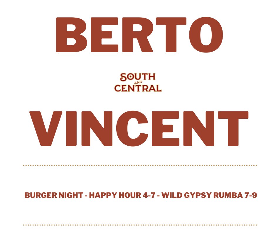americangipsy's tweet photo. Get a case of the Mondays @southandcentralcville
#charlottesville #cville #virginia #cvillelocal #uva #cvilleweekly #rumba #gipsykings #vincentzorn #vincentzorngipsyrumba #livemusic #music #guitarist #guitarmusic #bertoandvincent #mezcal #southandcentralcville https://t.co/fR3YaLBR7E