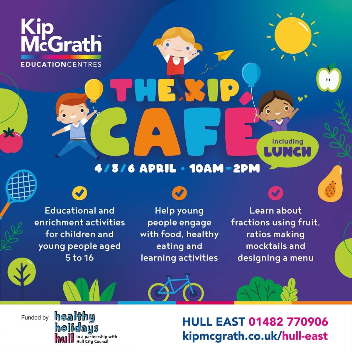 Here it is...all the information you need!

The Kip Cafe is part of the Healthy Holidays Hull Easter programme which is run in partnership with Hull City Council

#HealthyHolidaysHull #HAF2023