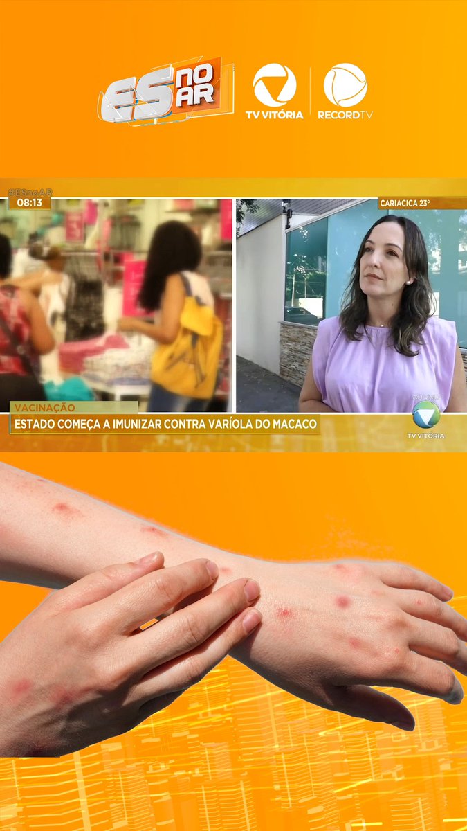 esnoaroficial's tweet photo. Estado começa a vacinar grupo prioritário contra a varíola do macaco. As doses chegam nesta semana nas unidades de saúde.
#variola #vacinavariola #EsNoAr #VemTomarCaféComigo #café #informação #EspíritoSanto #TvVitória #RecordTV #jornalismo #Manhã #café #cofee #notícias https://t.co/VYUJnoGajH