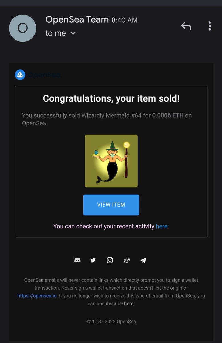 wizardworld555's tweet photo. SOOOLLDDDDD #WizMaid from the #Ipclan raid today to the lovely people @DhanushNFT and @HappyDino_eth π₯³β€οΈ
Thaaaankkksssss for the raid and the purchase dears ππ« You are entered in the giveaway of 0.015 ETH
Do follow these amazing artists and check their collection ππ
#NFT https://t.co/FSO3RsYTa1