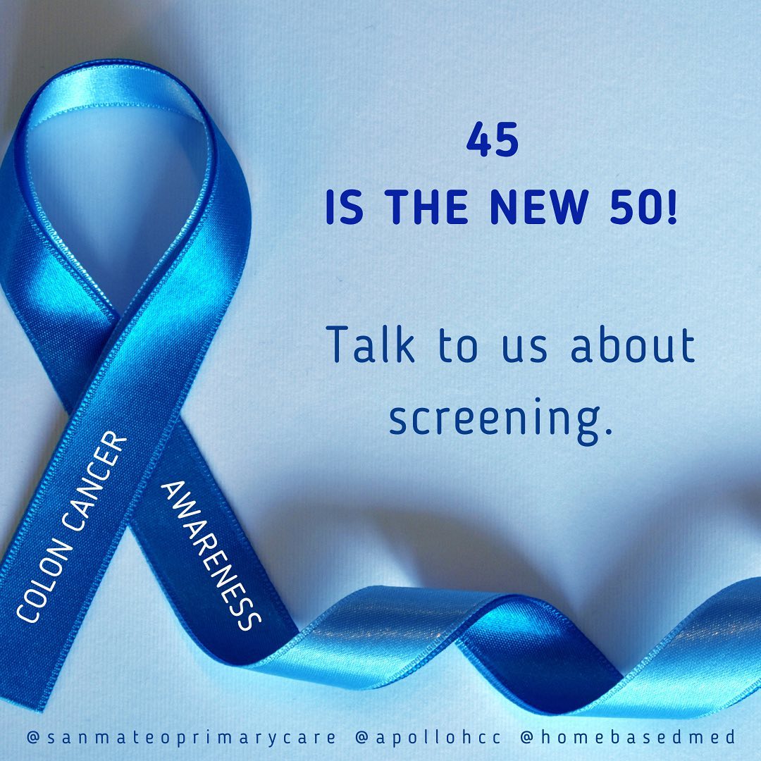 ApolloHCC's tweet photo. 45 is the new 50!  Colon cancer can be preventable and treatable in the early stages, so let's take control of your health and get screened today. Talk to us about scheduling a screening and spread the word to your loved ones. Early detection saves lives, so let's make colon canc https://t.co/5dN80wR3WU