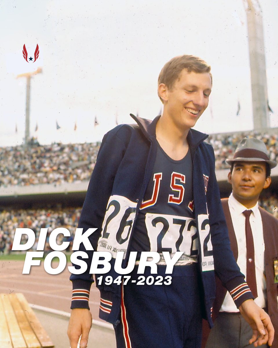 usatf's tweet image. Our sport lost a true legend and innovator today with the passing of Dick Fosbury.
 
He invented the “Fosbury Flop”, was a gold medalist at the 1968 Games, and remained an advocate for athletes his entire life. Fosbury’s legacy will live on for generations to come.
 
📸 USOPC