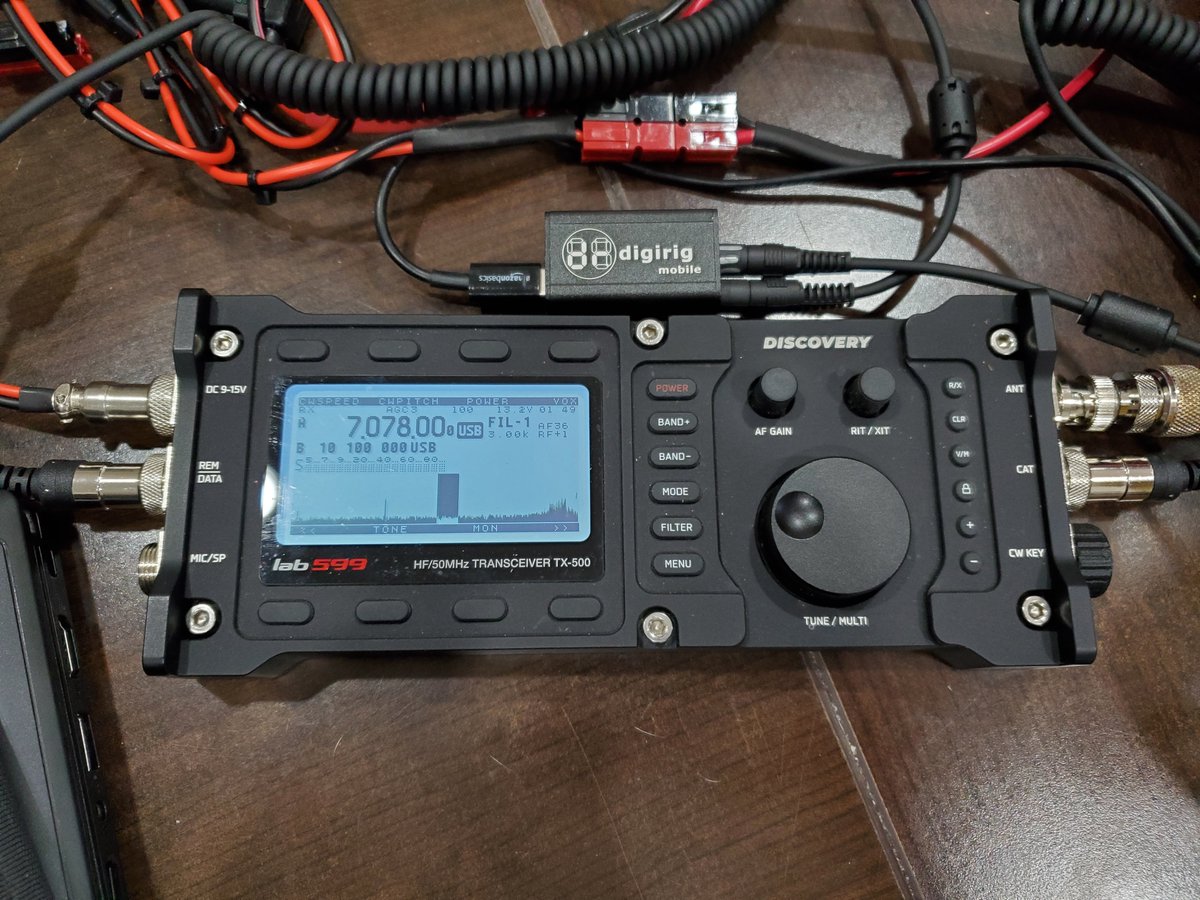 commsonawire's tweet photo. #digirig arrived. Got it up and running with my #TX500 and the #DigiPi A couple more wires, but still a fairly small package. I love my #IC705, but it's a bit bulky for backpacking. https://t.co/gPUGW0Byiu