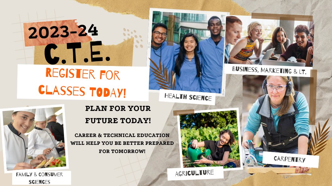 CTE_Chatham's tweet image. Registration for the 2023-24 school year is here! Start planing for your future by signing up for Career &amp;amp; Technical Education courses. These courses provide real-world experiences and skills that helps students be better prepared for their futures. C.T.E. Works!
@ChathamCoSch