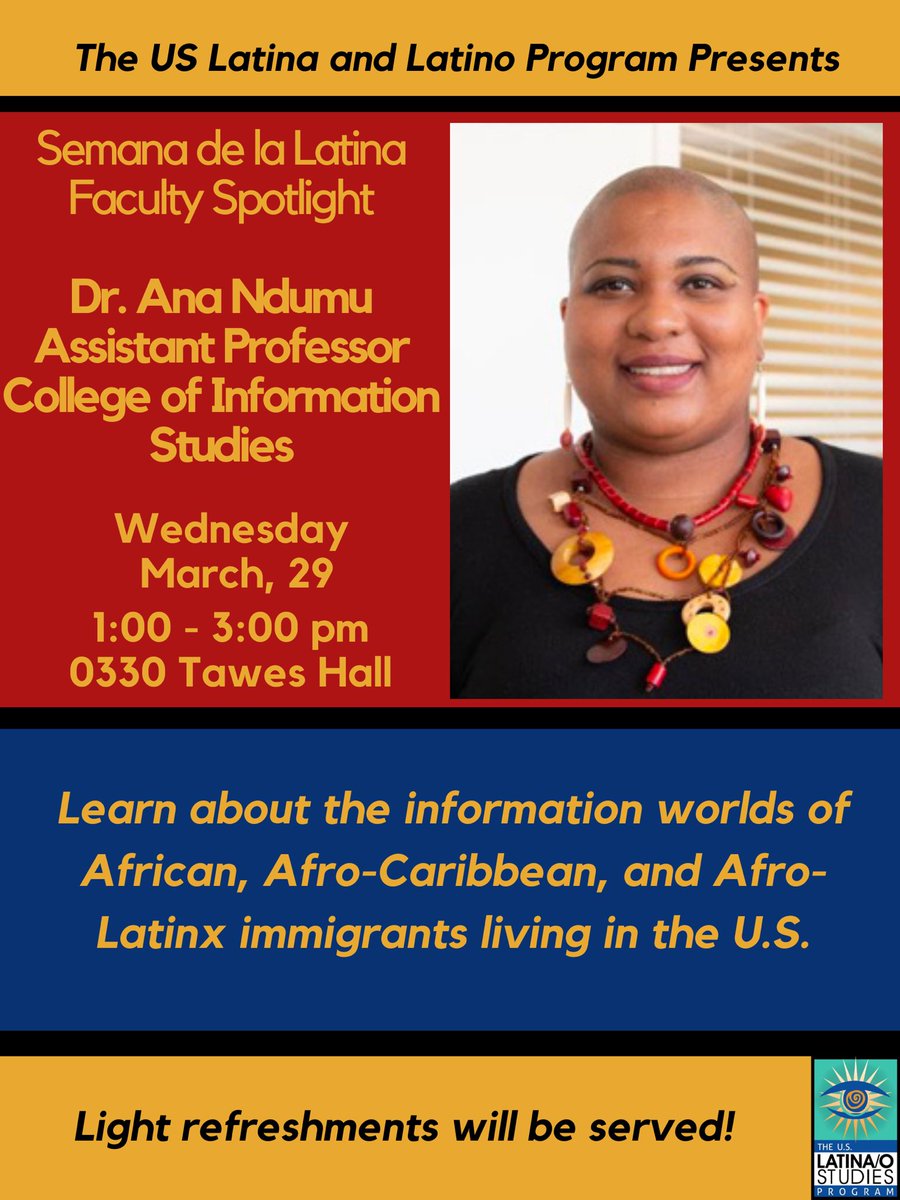 The US Latina and Latino program presents Semana de la Latina Faculty Spotlight!